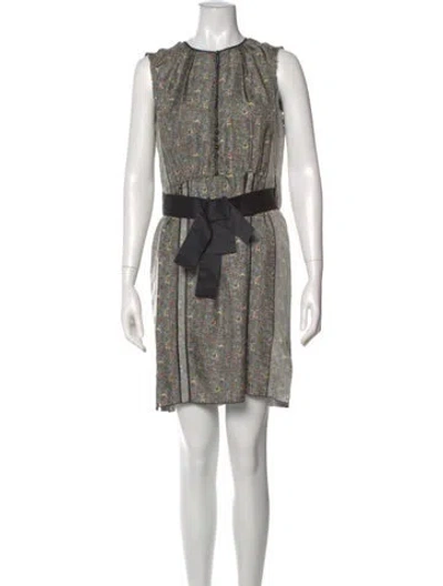 Pre-owned Marc Jacobs Silk Mini Dress In Gray