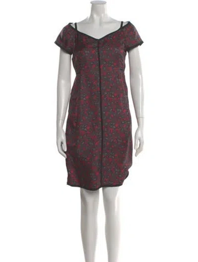 Pre-owned Marc Jacobs Silk Mini Dress In Gray