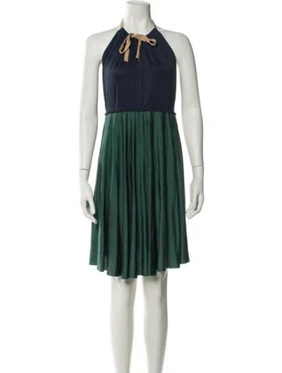 Pre-owned Marc Jacobs Silk Mini Dress In Green