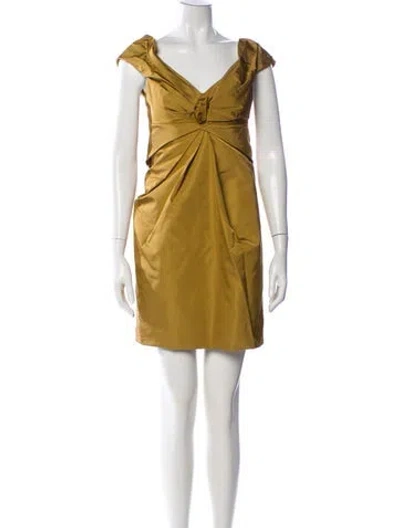Pre-owned Marc Jacobs Silk Mini Dress In Green