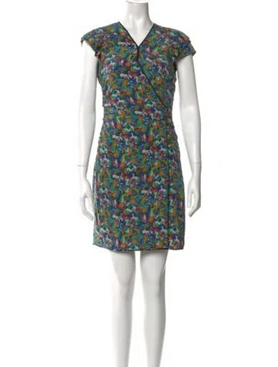 Pre-owned Marc Jacobs Silk Mini Dress In Green
