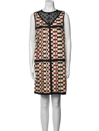 Pre-owned Marc Jacobs Silk Mini Dress In Neutral