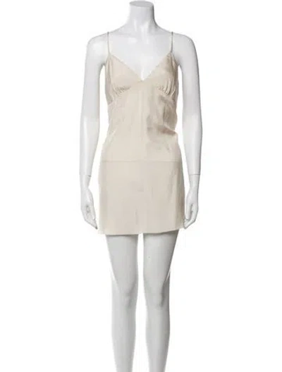 Pre-owned Marc Jacobs Silk Mini Dress In Neutral