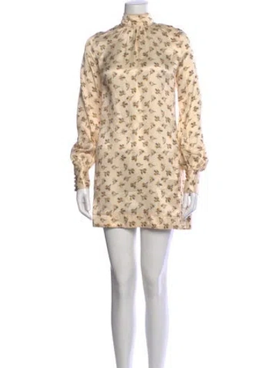 Pre-owned Marc Jacobs Silk Mini Dress In Neutral
