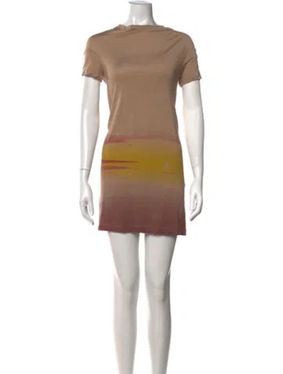 Pre-owned Marc Jacobs Silk Mini Dress In Neutrals