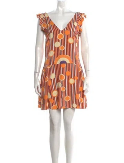 Pre-owned Marc Jacobs Silk Mini Dress In Orange