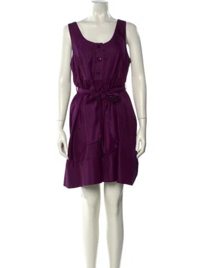 Pre-owned Marc Jacobs Silk Mini Dress In Purple