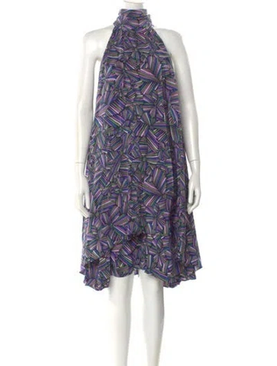 Pre-owned Marc Jacobs Silk Mini Dress In Purple