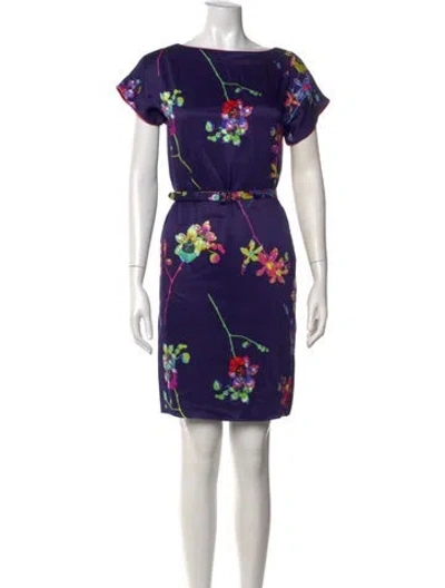 Pre-owned Marc Jacobs Silk Mini Dress In Purple