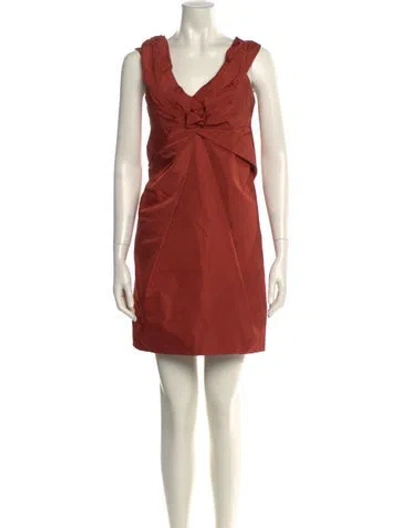 Pre-owned Marc Jacobs Silk Mini Dress In Red