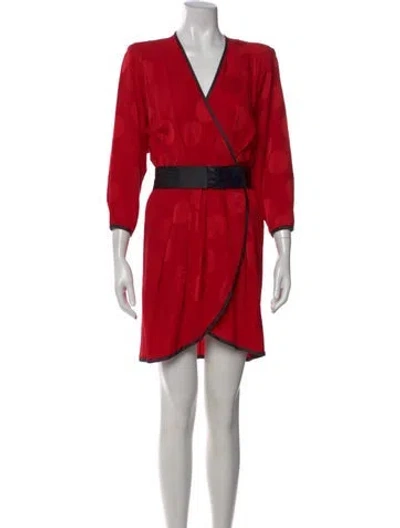 Pre-owned Marc Jacobs Silk Mini Dress In Red