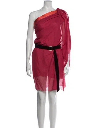 Pre-owned Marc Jacobs Silk Mini Dress In Red