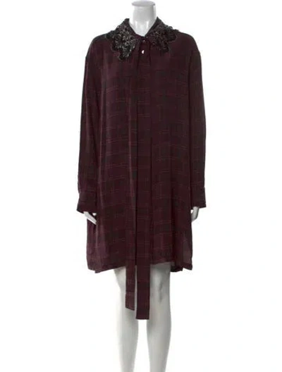 Pre-owned Marc Jacobs Silk Mini Dress W/ Tags In Purple