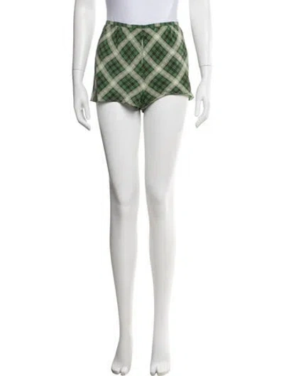 Pre-owned Marc Jacobs Silk Mini Shorts In Green