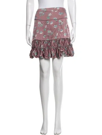 Pre-owned Marc Jacobs Silk Mini Skirt In Pink