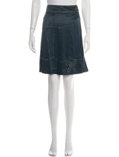 Pre-owned Marc Jacobs Silk Mini Skirt W/ Tags In Blue