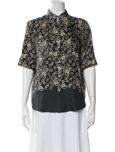 Pre-owned Marc Jacobs Silk Patterned Blouse In Multi