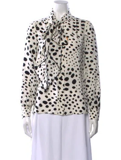 Pre-owned Marc Jacobs Silk Polka Dot Print Blouse In Multi