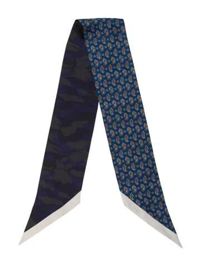 Pre-owned Marc Jacobs Silk Printed Bandeau In Blue