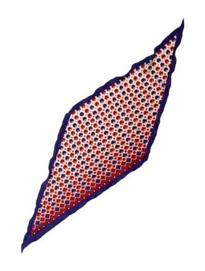 Pre-owned Marc Jacobs Silk Printed Bandeau In Blue