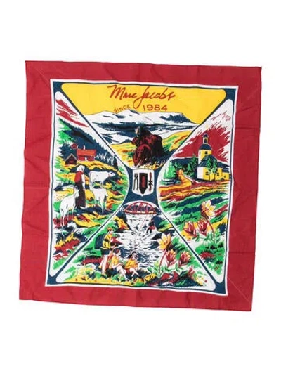 Pre-owned Marc Jacobs Silk Printed Bandeau In Red