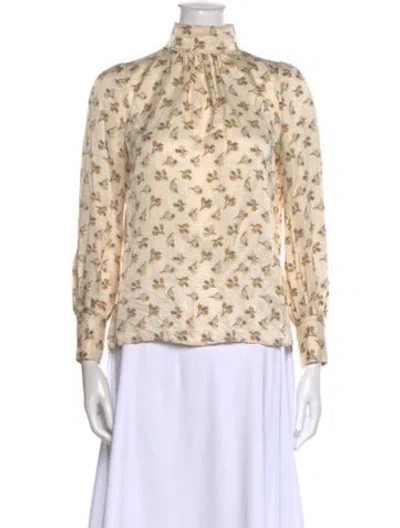 Pre-owned Marc Jacobs Silk Printed Blouse In Neutral