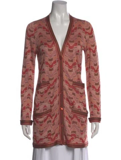 Pre-owned Marc Jacobs Silk Printed Sweater In Red