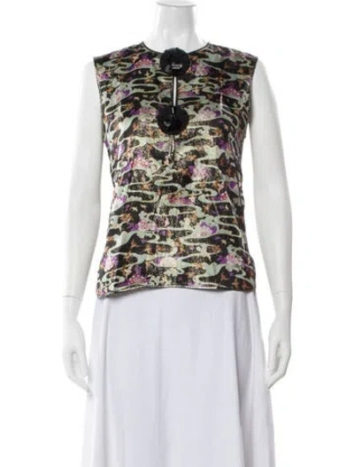 Pre-owned Marc Jacobs Silk Printed Top In Multi
