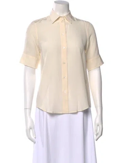 Pre-owned Marc Jacobs Silk Short Sleeve Blouse In Neutral