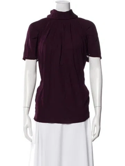 Pre-owned Marc Jacobs Silk Short Sleeve Top In Purple