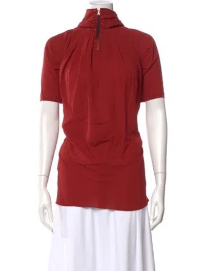 Pre-owned Marc Jacobs Silk Short Sleeve Top In Red