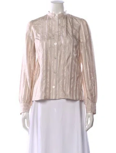 Pre-owned Marc Jacobs Silk Striped Blouse In Pink