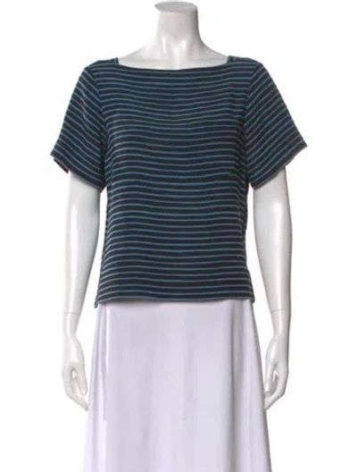 Pre-owned Marc Jacobs Silk Striped T-shirt In Black