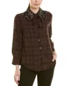 Marc Jacobs Silk Top In Brown