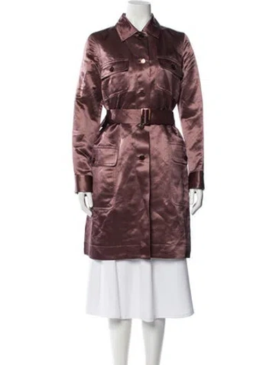 Pre-owned Marc Jacobs Silk Trench Coat In Brown