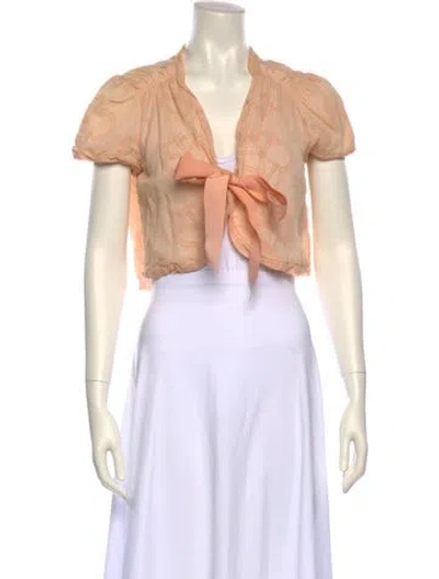 Pre-owned Marc Jacobs Silk V-neck Crop Top In Multi