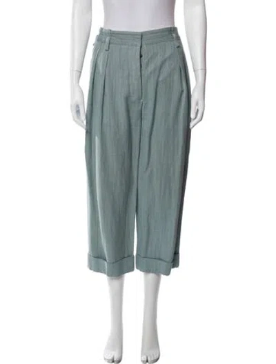Pre-owned Marc Jacobs Silk Wide Leg Pants In Blue