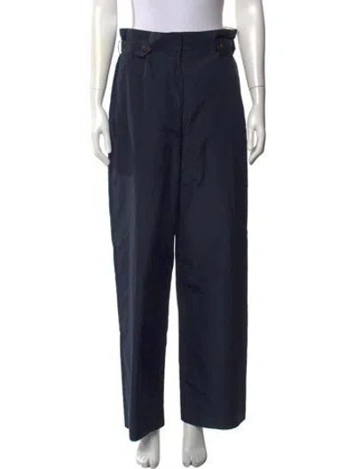 Pre-owned Marc Jacobs Silk Wide Leg Pants In Blue