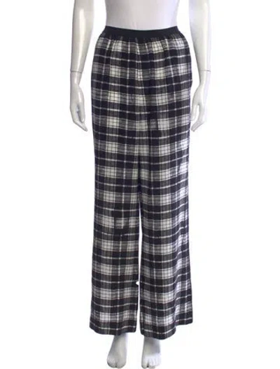 Pre-owned Marc Jacobs Silk Wide Leg Pants In Blue/white