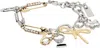 Marc Jacobs Silver & Gold 'the Grunge Glam Charm' Bracelet In 762 Gold/silver