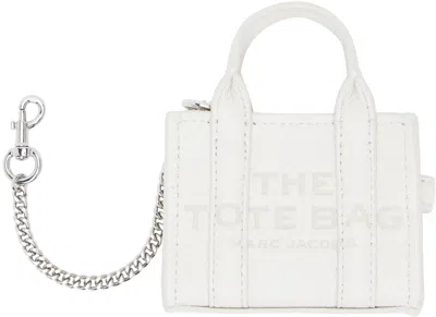 Marc Jacobs Silver & Pink 'the Nano Tote Bag Charm' Keychain In 624 Rose