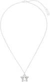Marc Jacobs Silver Balloon Star Necklace In 029 Light Antique Si