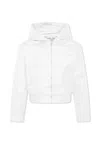 Marc Jacobs Silver Crop Sweatshirt For Girl With Logo In Orange