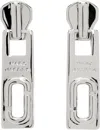 Marc Jacobs Silver J Marc Zipper Earrings In 040 Silver