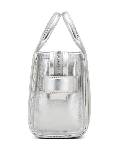 Marc Jacobs The Crossbody Tote Bag Leather In Metallic Silver