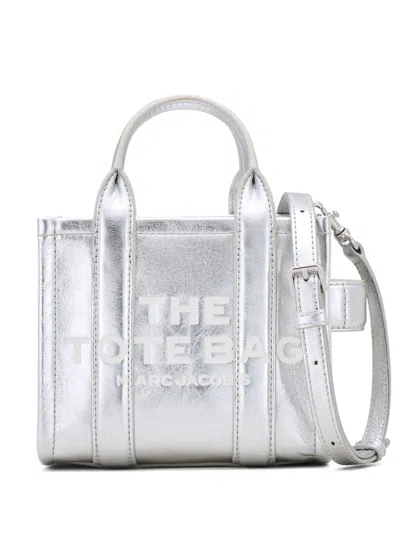 Marc Jacobs Silver Leather Bag With Shoulder Strap In Metallic Silver
