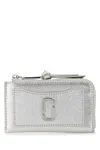 Marc Jacobs Silver Leather Wallet In Silver