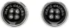 Marc Jacobs Silver 'the Button Stud' Earrings In 047 Silver/black