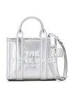 Marc Jacobs The Metallic Leather Tote Bag In Silver