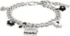 Marc Jacobs Silver 'the Daisy Balloon Charm' Bracelet In 005 Black/white